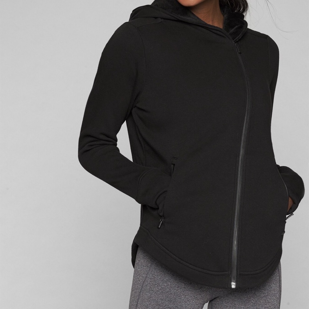 Athleta Easy Cozy Karma Jacket, Black Med - Picture 1 of 7